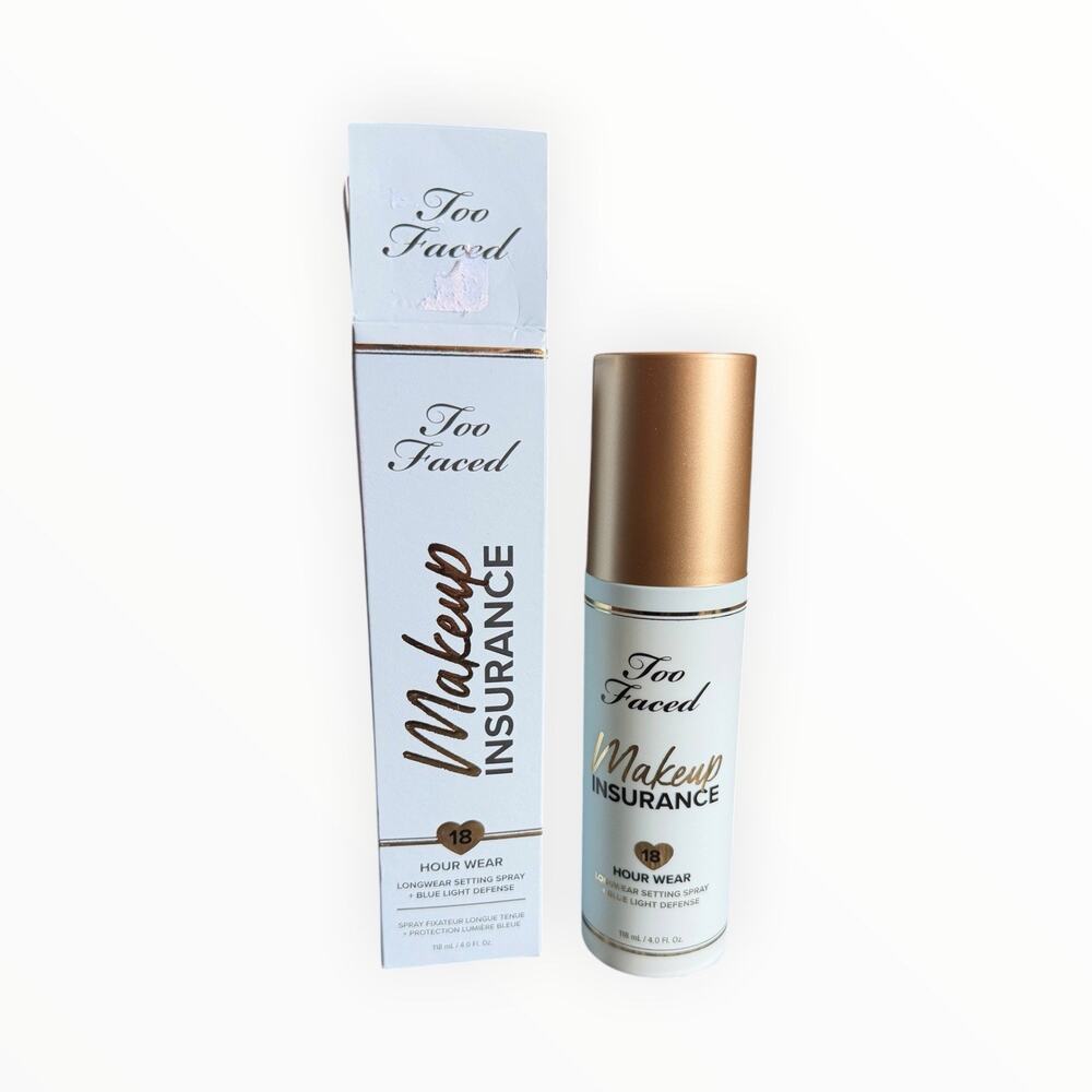 Too Faced Makeup Insurance 18 Hr Longwear Setting Spray + Blue Light Defense 4oz